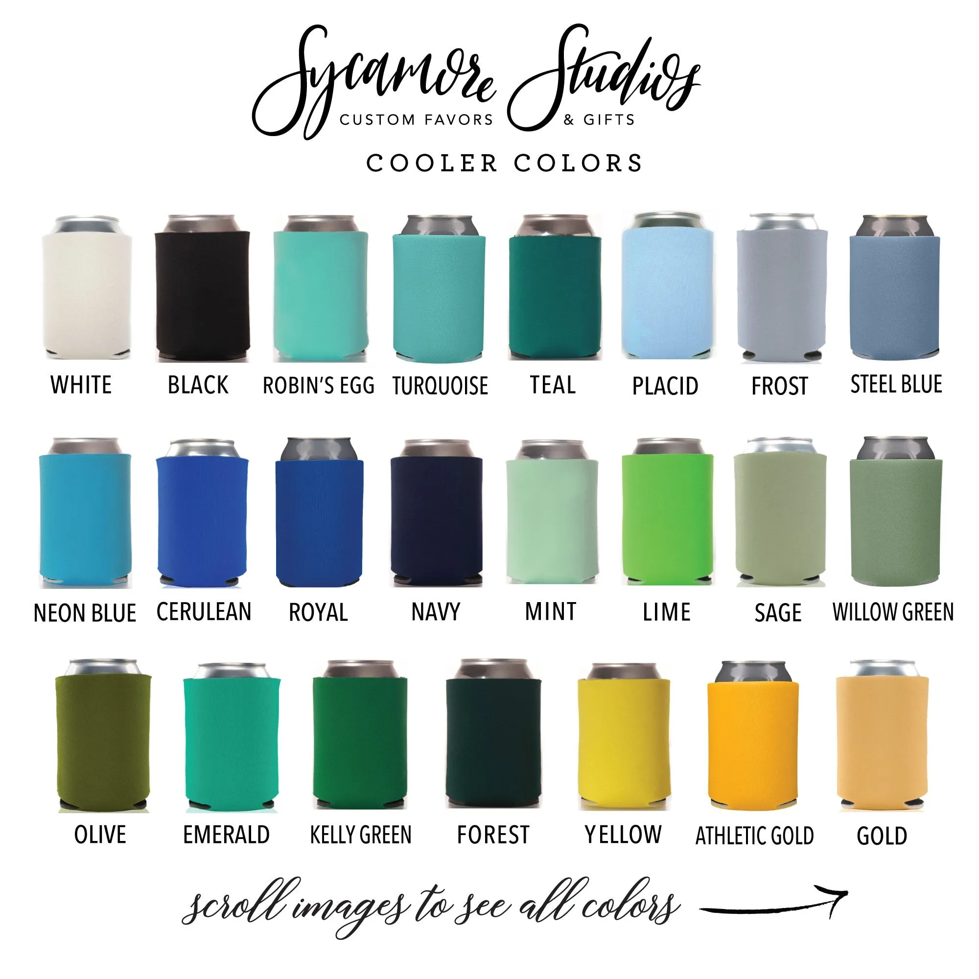 Wedding Can Cooler #278R - Custom Pet Illustration