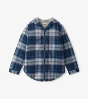 Wild Plaid Lined Hooded Jacket