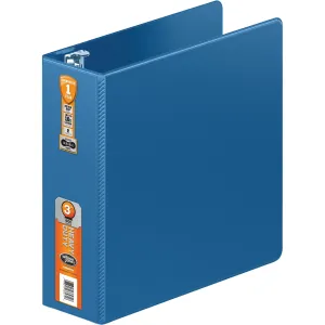 Wilson Jones® Heavy Duty Round Ring Binder with Extra Durable Hinge, 3", PC Blue