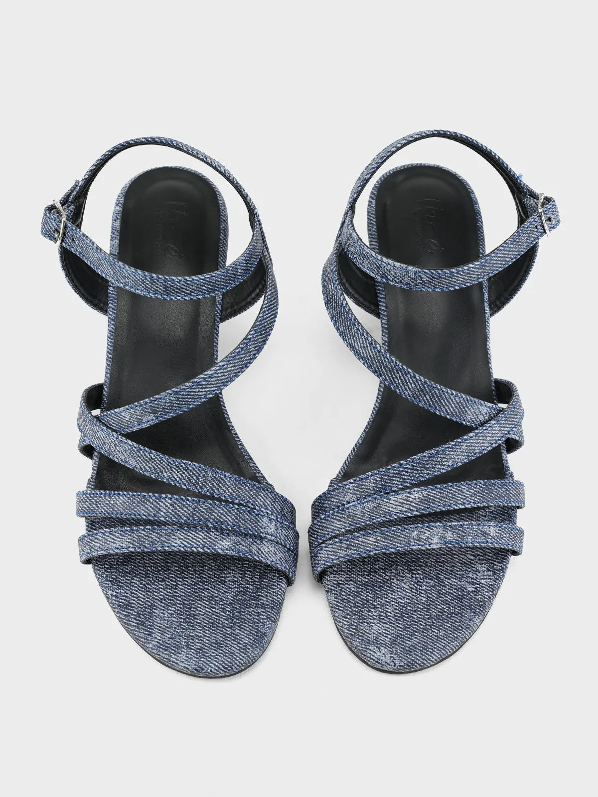 Womens "AKERA" Crossover Wedge Sandals