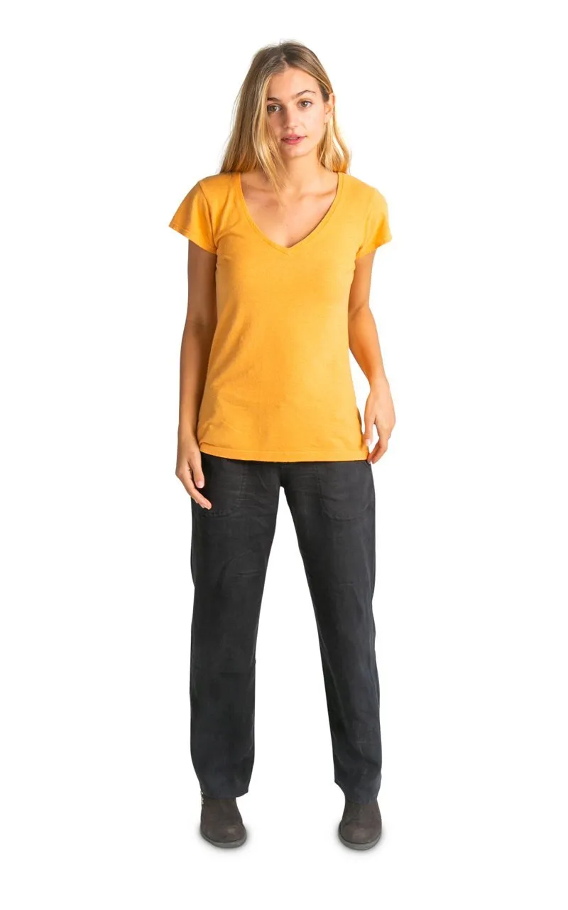 Women's V-neck Hemp T-shirt