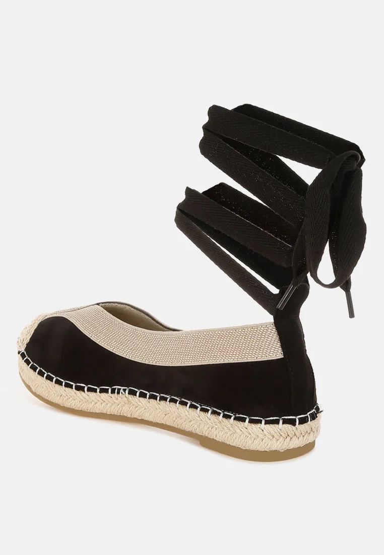 Yalva Microfiber Detachable Lace Espadrilles
