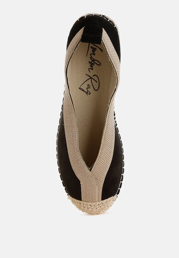 Yalva Microfiber Detachable Lace Espadrilles
