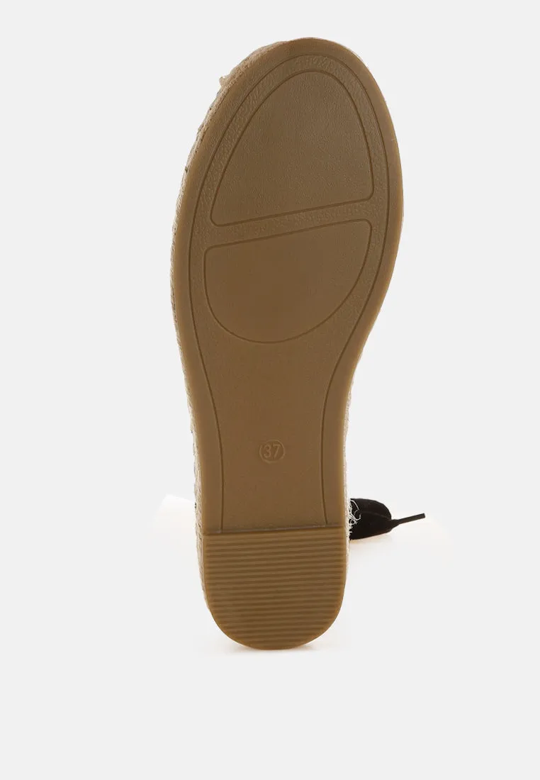 Yalva Microfiber Detachable Lace Espadrilles