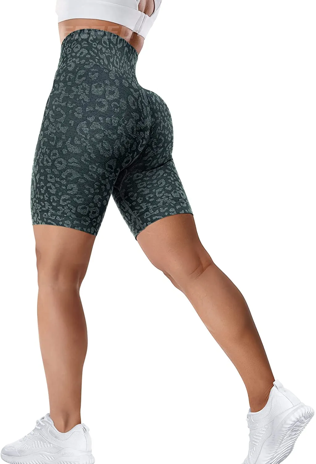 YEOREO Women Seamless Camo Shorts High Waisted Gym Yoga Workout