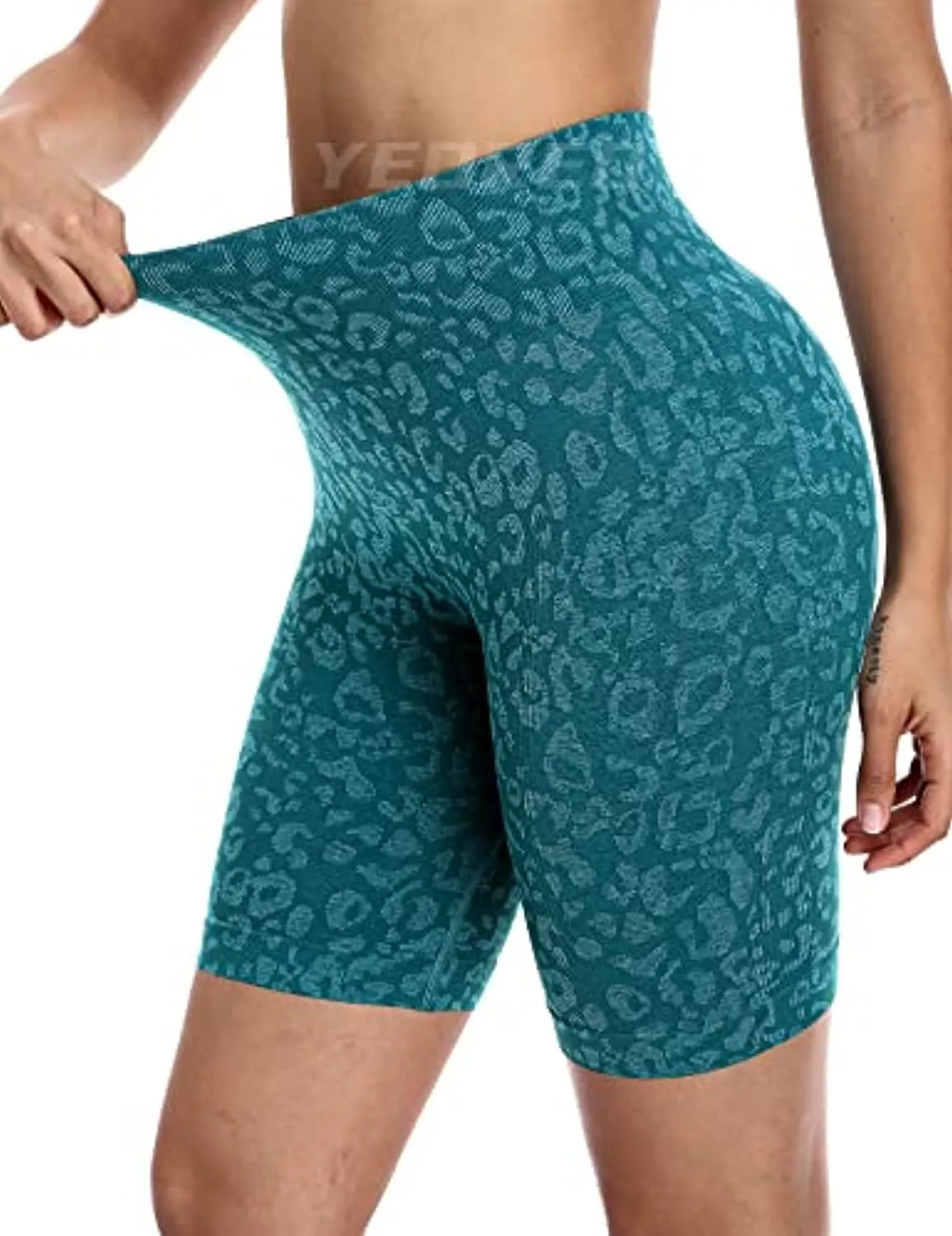 YEOREO Women Seamless Camo Shorts High Waisted Gym Yoga Workout