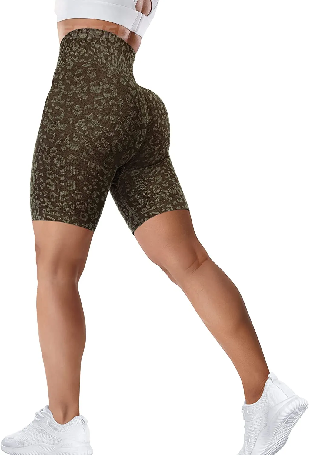YEOREO Women Seamless Camo Shorts High Waisted Gym Yoga Workout