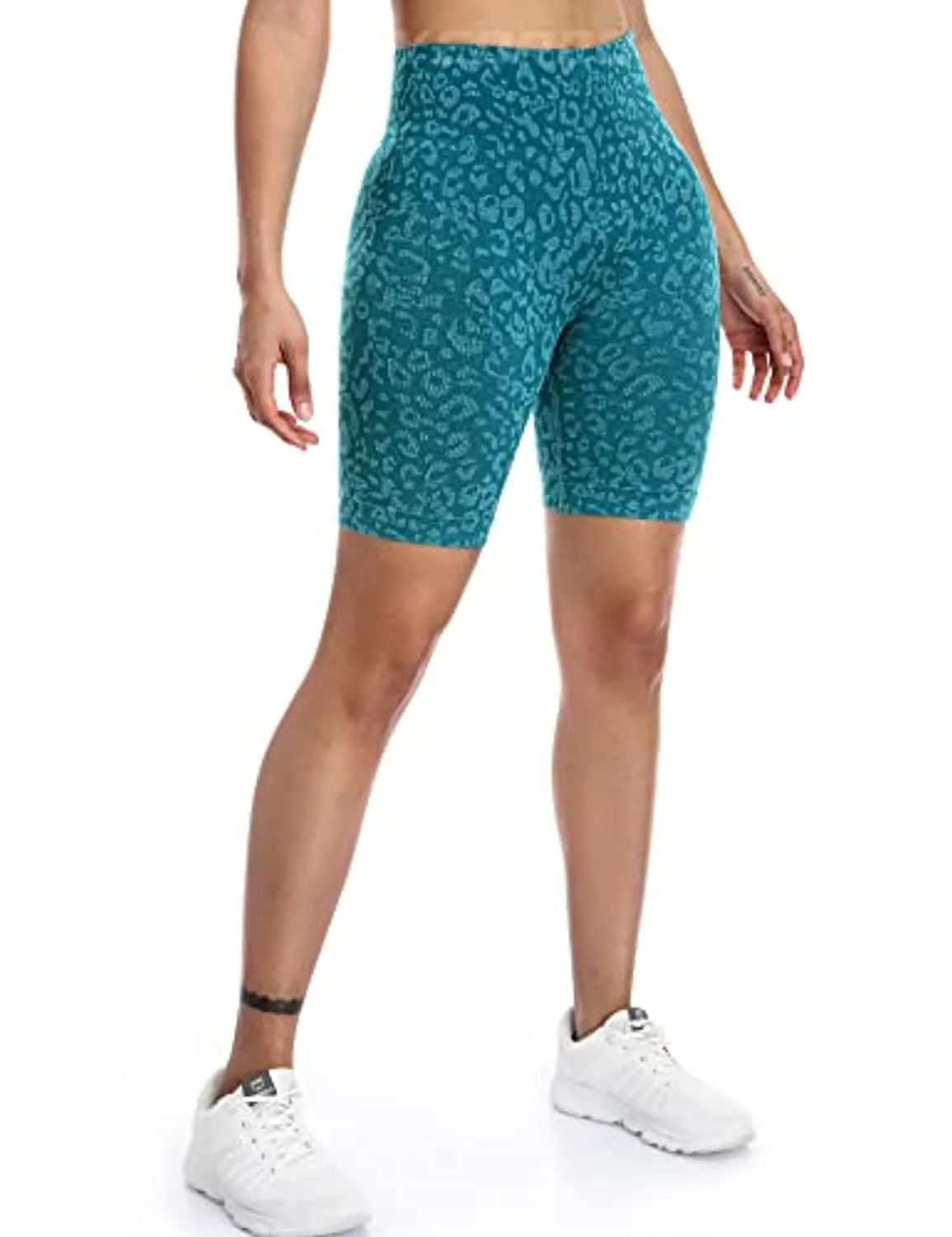 YEOREO Women Seamless Camo Shorts High Waisted Gym Yoga Workout
