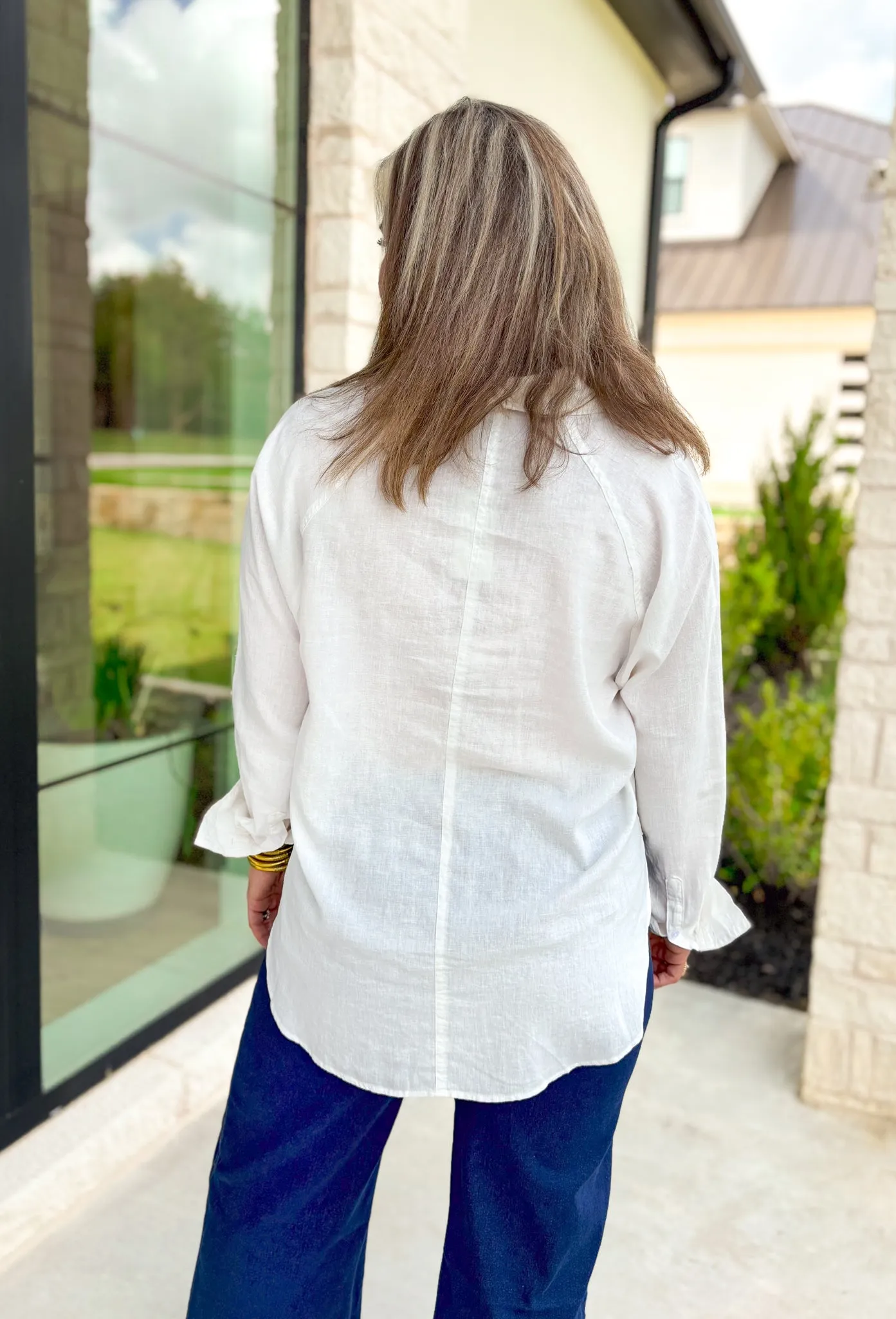 Z SUPPLY Perfect Linen Top in White